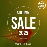 Marron Autumn Sale Квадрат Template