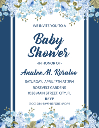 11 590 Baby Shower Invitations For Girls Customizable Design Templates Postermywall