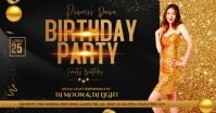 Birthday party flyer template Facebook Shared Image