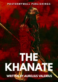 khanate book cover red and black book cover A4 template