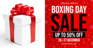Boxing Day Sale Ad delt Facebook-billede template