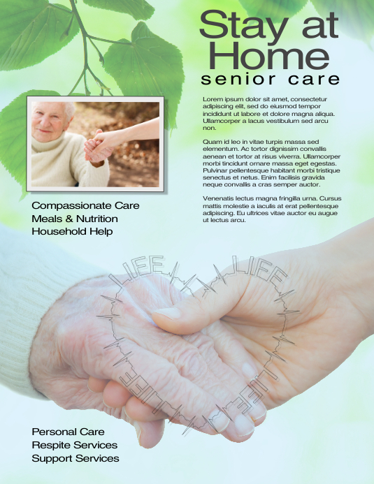 Copia de Caregiver Senior Care Flyer Template PosterMyWall