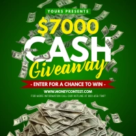 Cash Giveaway Instagram na Post template