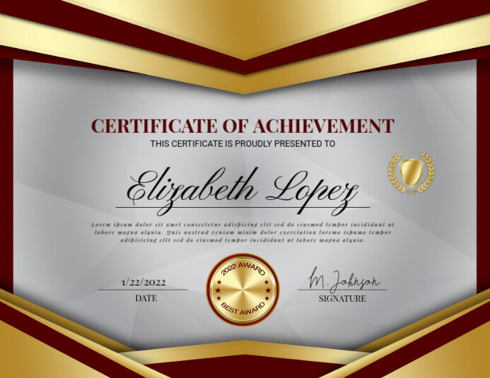 Certificate Award ใบปลิว (US Letter) template