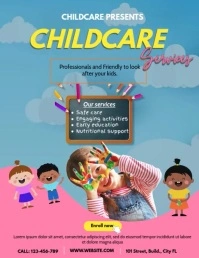 child care services Flyer (US Letter) template