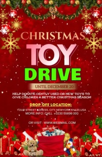 Christmas TOY DRIVE Tabloid template