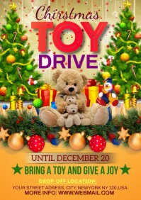 Christmas toy drive A2 template