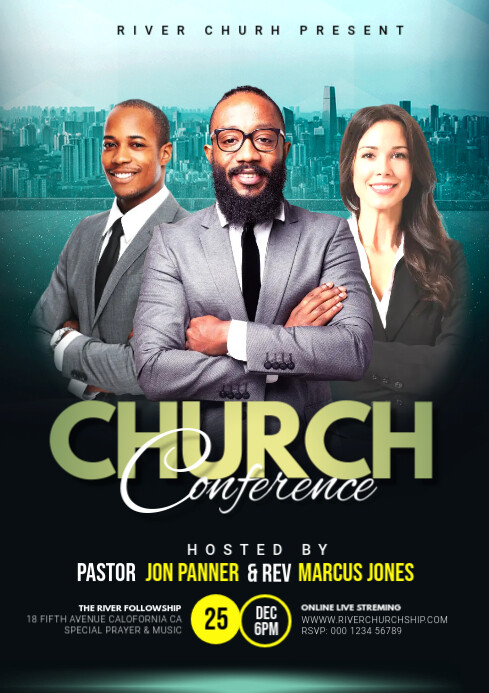 Church Conference Flyer Template A2