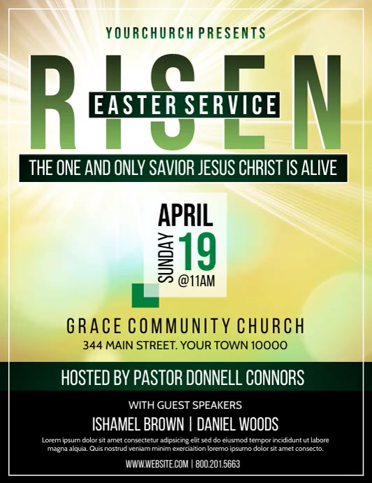 CHURCH EASTER Template PosterMyWall