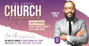 White Church Conference Facebook Ad Template