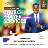 church prayer service Square (1:1) template