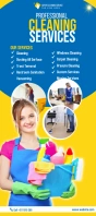 Cleaning Services Banner Cartão de estante template