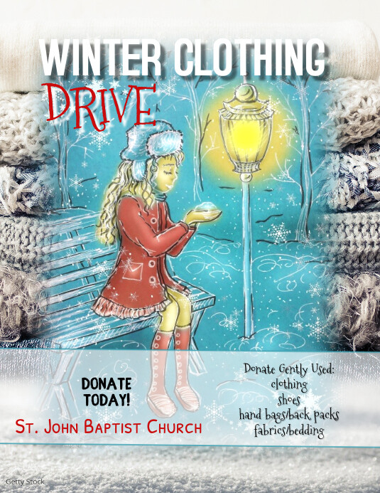 clothing drive fundraiser flyer templ Template PosterMyWall