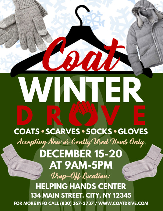 Coat Drive Template PosterMyWall