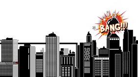 Comic book backdrop Presentazione (16:9) template
