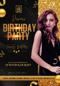 Birthday party flyer template A1