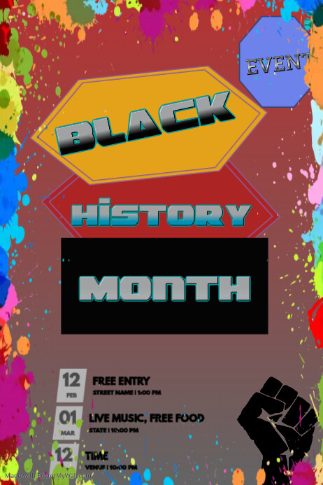 Copy of Copy of Copy of Black History month template | PosterMyWall