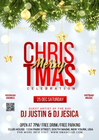 Christmas bash flyer A1 template