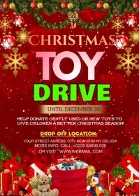 Christmas TOY DRIVE A6 template