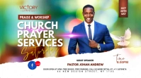 church prayer service Twitter Post template
