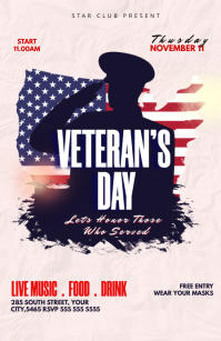 Veteran's Day Kalahating pahina na Wide template