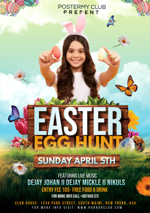 Easter Egg Hunt Template Postermywall Easter Egg Hunt Template Postermywall