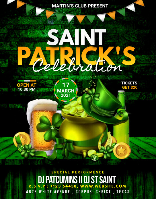 St. Patrick's Day Fly 海报/墙板 template