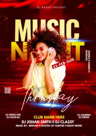 DJ Music Flyer A6 template