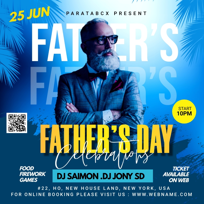 Father's Day Celebration Temp Kwadrat (1:1) template