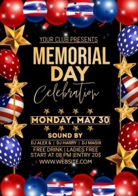 HAPPY MEMORIAL DAY A4 template