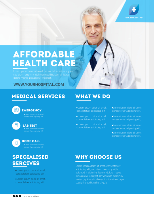 Hospital flyer template