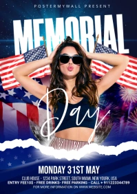 Memorial Day Flyer A3 template