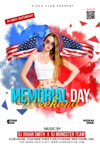 Memorial Day Weekend Party Flyer Template | PosterMyWall