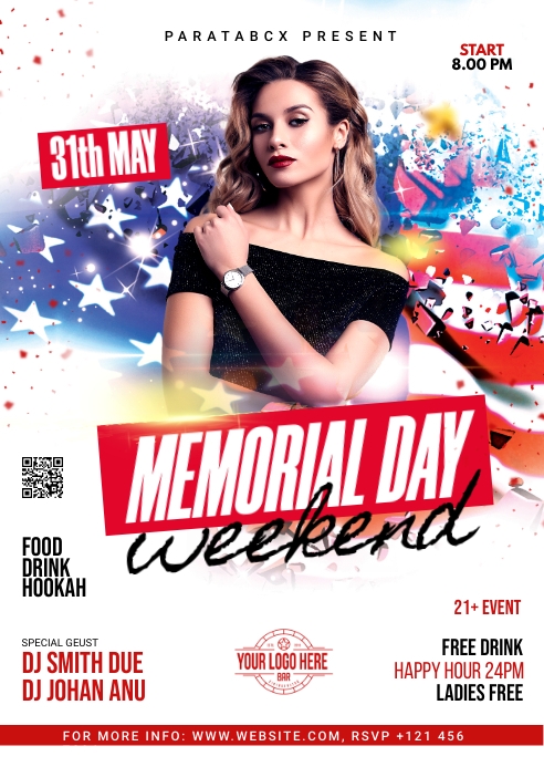 Memorial Day Weekend Party Fl Template | PosterMyWall