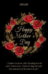 mother's day Halve pagina breed template