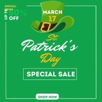 Patrick's Day Sale Cuadrado (1:1) template