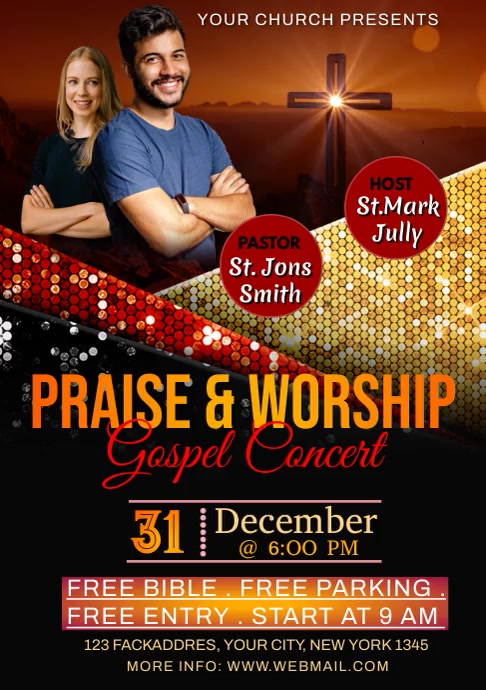 Praise & worship A3 template