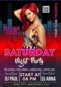 SATURDAY NIGHT PARTY A1 template