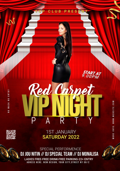 VIP NIGHT PARTY TEMPLATE | PosterMyWall