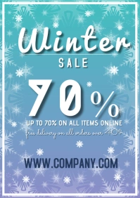 winter sale template online A4