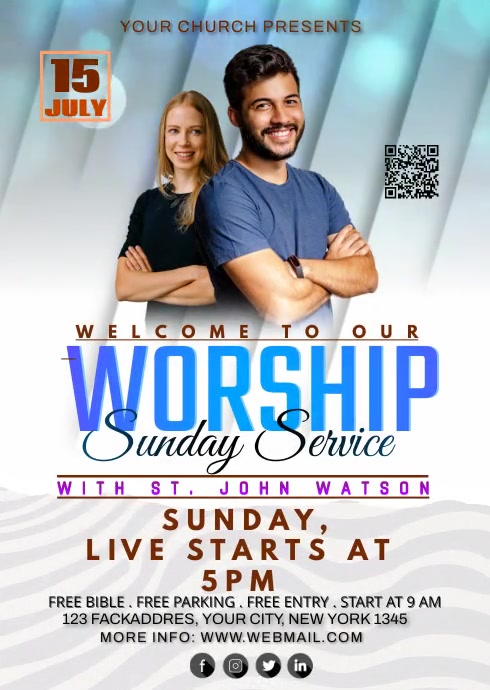 WORSHIP Template PosterMyWall