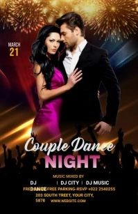 Dance Party Template Half Page Wide