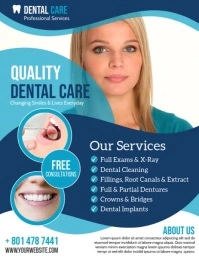 Dental Care ใบปลิว (US Letter) template