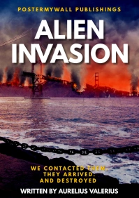 distopia alien invasion book cover de A4 template