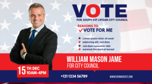 Election Candidate Ad (3) Digitalt display (16:9) template