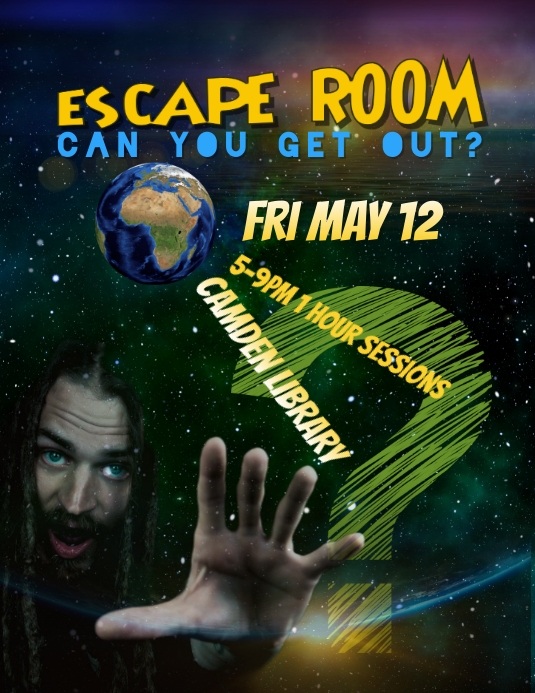 Шаблон Copy of escape room flyer template PosterMyWall