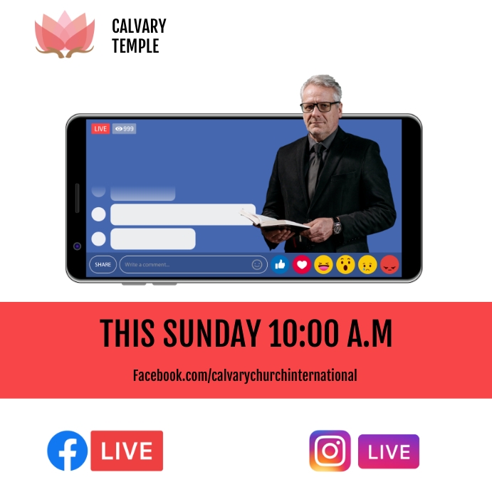 FACEBOOOK LIVE SESSIONS Square (1:1) template