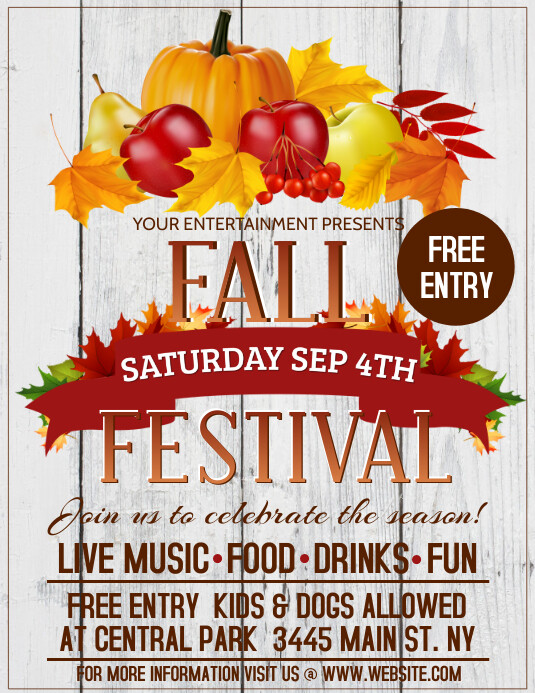 Fall Fest Header Fall Fest Template | PosterMyWall
