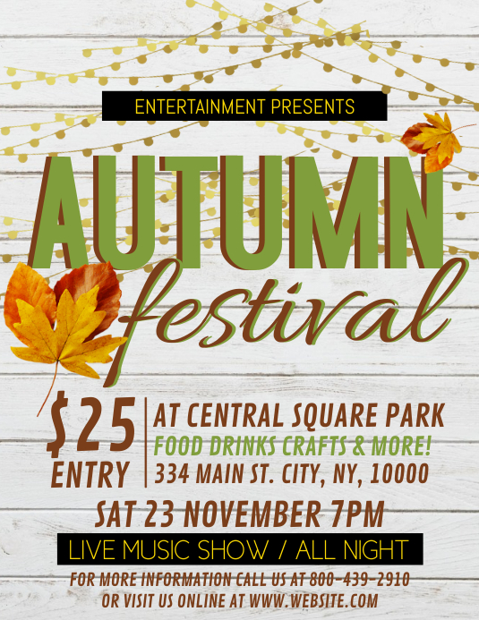 Fall Fest Header Fall Fest Template | PosterMyWall