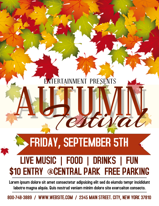 Fall Fest Header Fall Fest Template | PosterMyWall